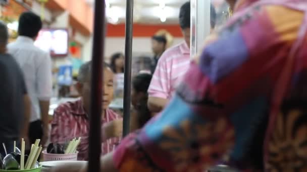 Yaowarat Road Chinatown Μπανγκόκ Ταϊλάνδη Φαγητό Του Δρόμου 2014 Κοτόπουλο — Αρχείο Βίντεο