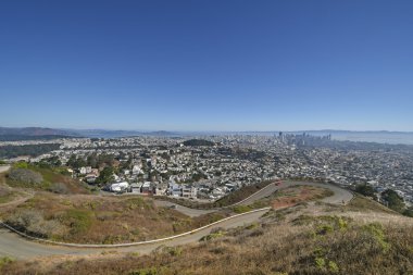 Cityscape gelen İkiz Tepeler, San Francisco, ABD.