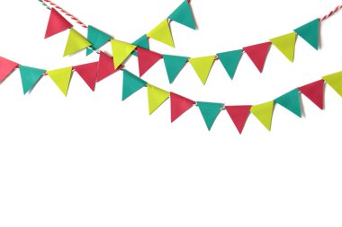 İzole beyaz zemin üzerine - Noel kiraz kuşu kağıt kesme