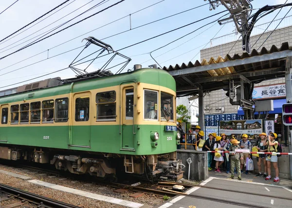 Enoshima Ηλεκτρικός σιδηρόδρομος, Καμακούρα, Ιαπωνία — Φωτογραφία Αρχείου