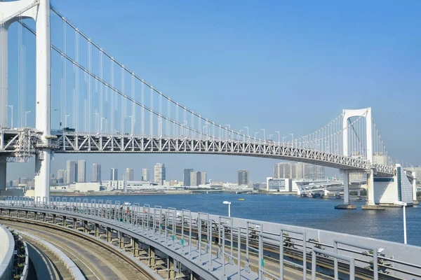 Rainbow bridge, Odaiba, Japan — Stockfoto