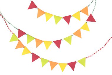 İzole beyaz zemin üzerine - Şükran kiraz kuşu kağıt kesme