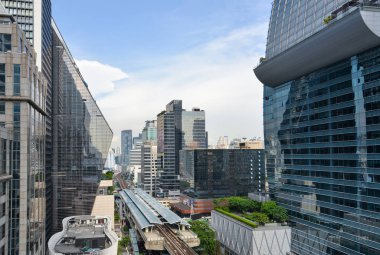 Pleonchit alan, ünlü iş bölgesinde Bangkok, Tayland.