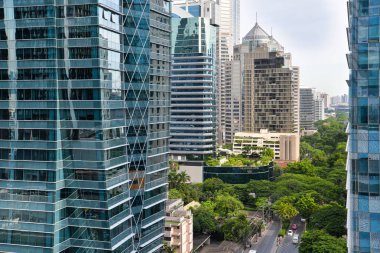Pleonchit alan, ünlü iş bölgesinde Bangkok, Tayland.