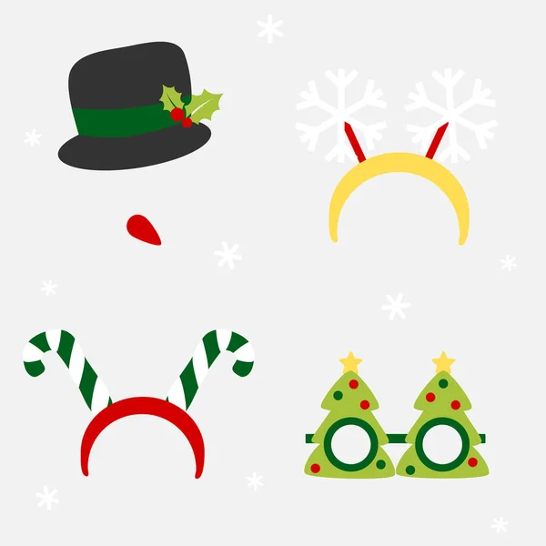 Juego de disfraces de Navidad - colorido — Vector de stock