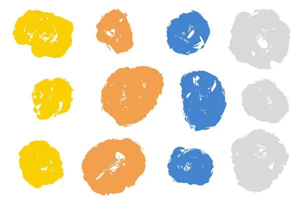 Colorful splash background with yellow , orange and blue — 스톡 벡터