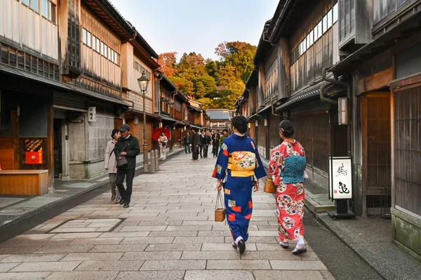 Higashi chaya gai, das Teehausviertel, kanazawa, japan — Stockfoto