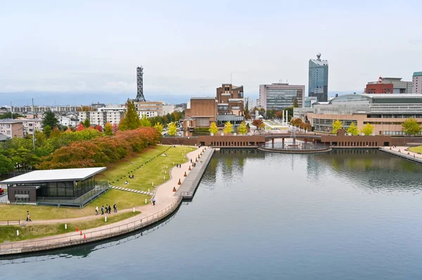 Toyama Giappone Novembre 2019 Canale Fugan Visto Dal Ponte Tenmon — Foto Stock