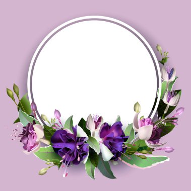 Pembe ve fuşya rengi ile vektör düğün davetiyesi. Romantik çiçek tasarım düğün davetleriniz için ihale Tarih ve teşekkürler kartları kaydedin. Metin için ile yer