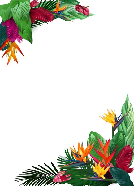 Composition de fleurs d'été lumineuses pour cartes postales — Image vectorielle