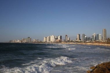 Tel Aviv plaja görünümünü