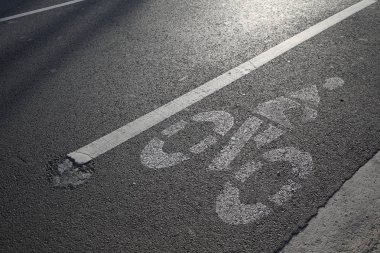 Bisiklet lane. Yakın çekim