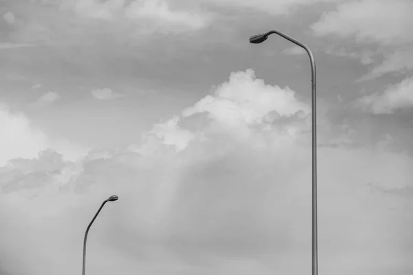Street lights. Black and white