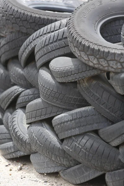 Old tires on a dump