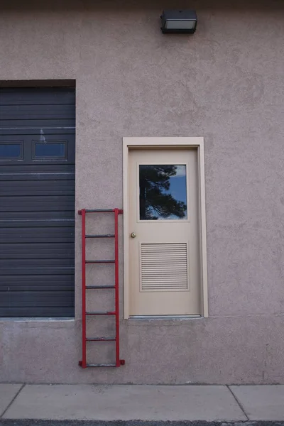 House with door and stairs