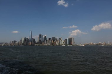 Manhattan ve nehir. Amerika, New York City - 13 Mayıs 2017