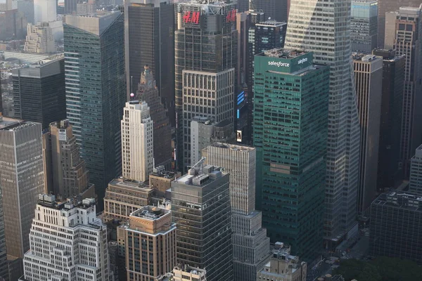 Edifícios altos com vista aérea. América, Nova York - 13 de maio de 2017 — Fotografia de Stock