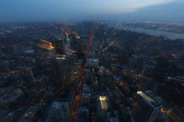 Luzes de Nova Iorque. América, Nova York - 13 de maio de 2017 — Fotografia de Stock