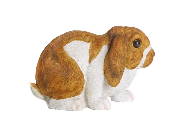 Ceramic rabbit. White background — Stock Photo, Image