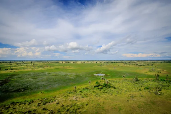 Aerial view of the Okavango delta. — Stock Photo, Image