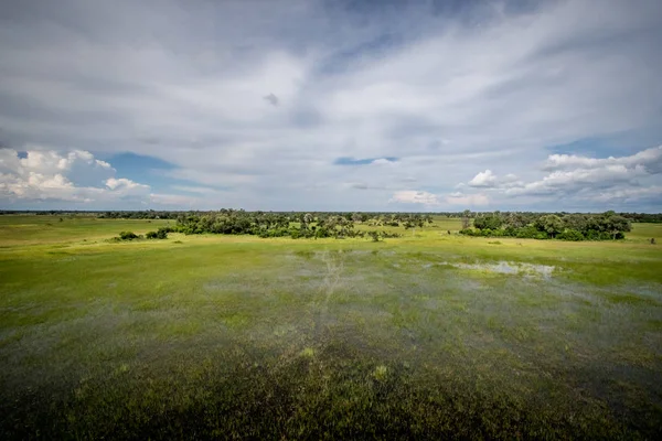 Aerial view of the Okavango delta. — Stock Photo, Image