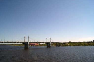Volga köprüden. Kimry şehir. Rusya