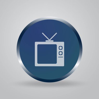 TV simgesi vektör illüstrasyonu