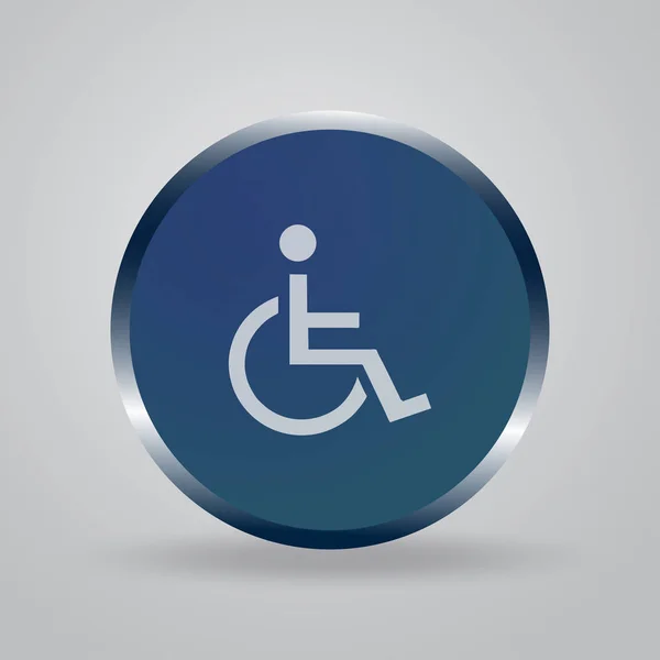 Disabled sign icon .Invalid icon.Human on wheelchair.Vector illustration — Stock Vector