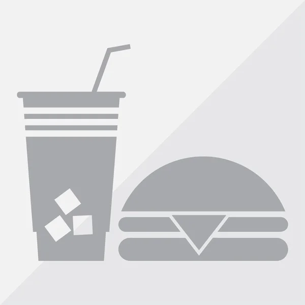 Cocktail grijs pictogram geïsoleerd op de achtergrond. Moderne platte pictogram, business, marketing, internet concept. Trendy Eenvoudige vector symbool voor website-ontwerp of de knopstijl aan mobiele app. Logo afbeelding — Stockvector