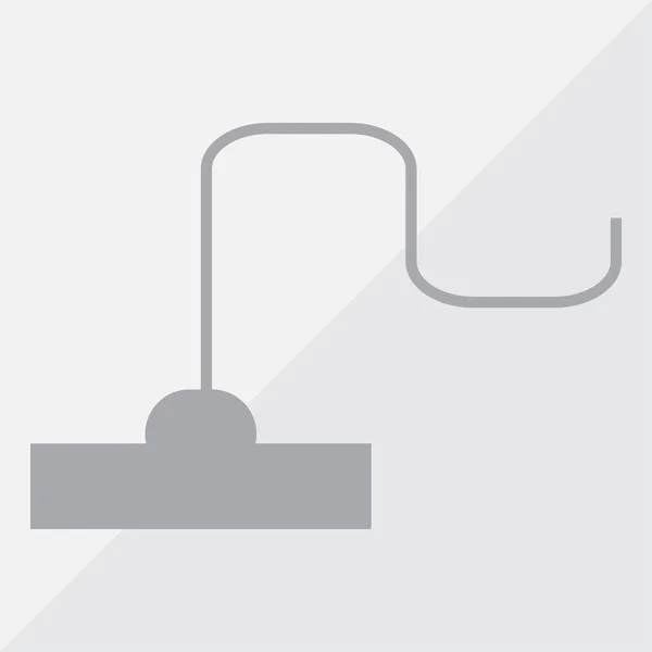 Vektor černý čistič ikona na šedém pozadí — Stockový vektor