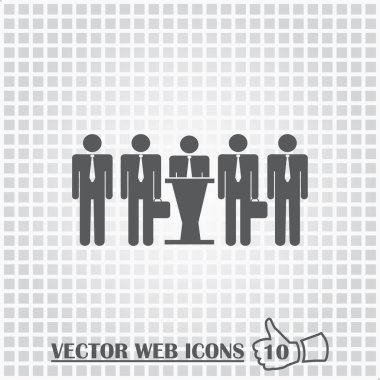 adam web simgesi. Düz tasarım stili.