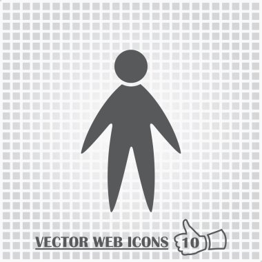 adam web simgesi. Düz tasarım stili.