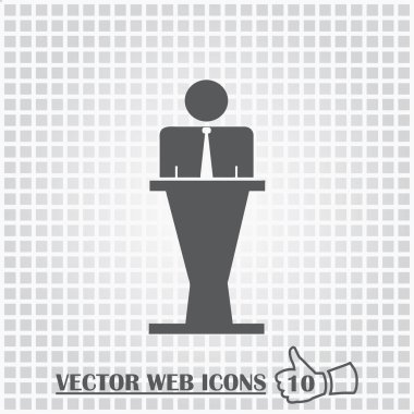 adam web simgesi. Düz tasarım stili.