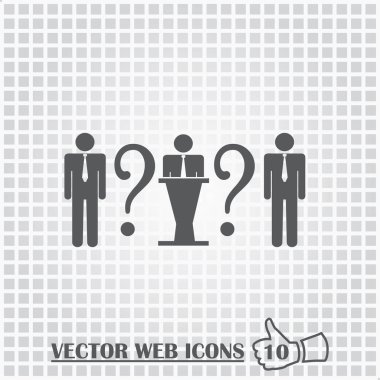 adam web simgesi. Düz tasarım stili.