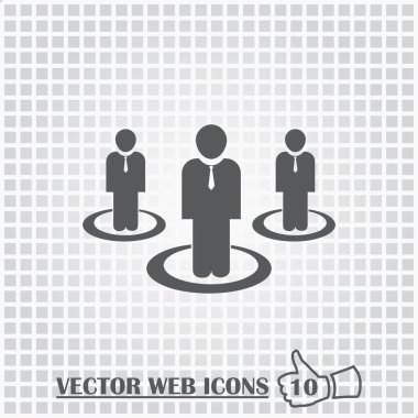 adam web simgesi. Düz tasarım stili.