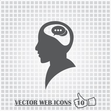 adam web simgesi. Düz tasarım stili.