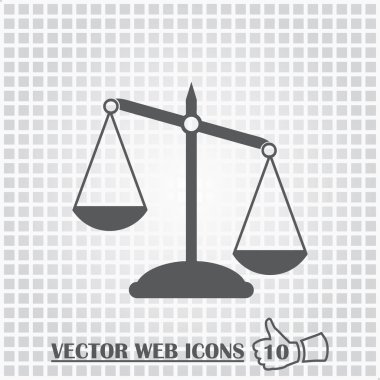 Ölçek web simgesi. Düz tasarım stili.