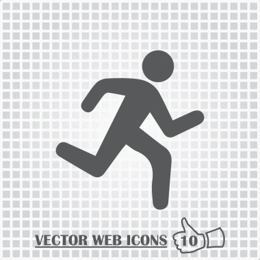 adam web simgesi. Düz tasarım stili.