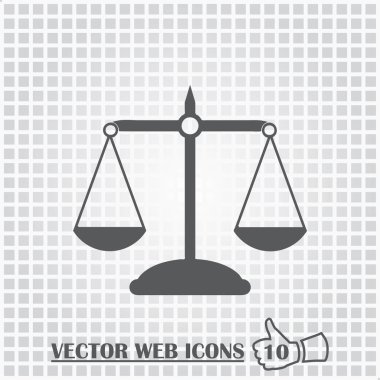 Ölçek web simgesi. Düz tasarım stili.