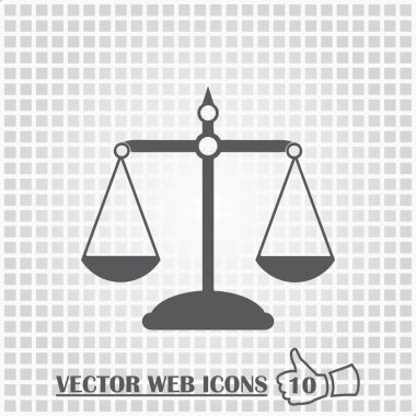 Ölçek web simgesi. Düz tasarım stili.