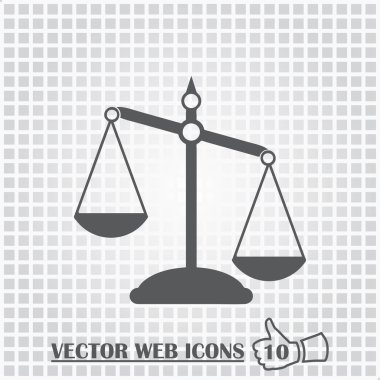 Ölçek web simgesi. Düz tasarım stili.