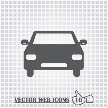 Araba web simgesi. Düz tasarım stili.