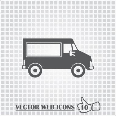 Araba web simgesi. Düz tasarım stili.