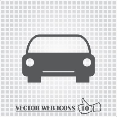 Araba web simgesi. Düz tasarım stili.