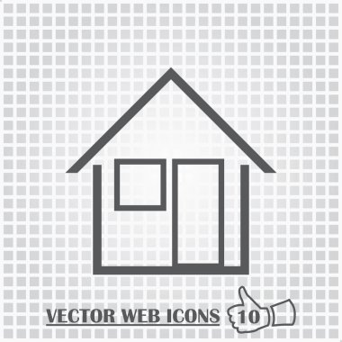 Ev web simgesi. Düz tasarım stili.