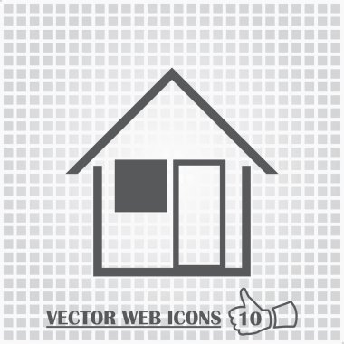 Ev web simgesi. Düz tasarım stili.