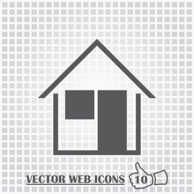 Ev web simgesi. Düz tasarım stili.