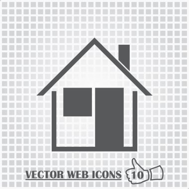 Ev web simgesi. Düz tasarım stili.