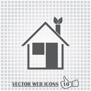 Ev web simgesi. Düz tasarım stili.