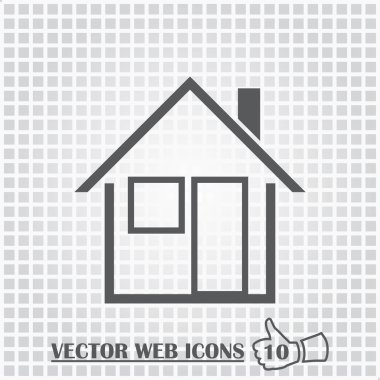 Ev web simgesi. Düz tasarım stili.